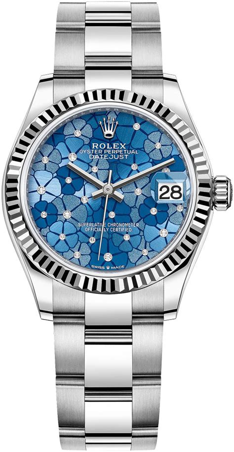 rolex azzurro blue floral